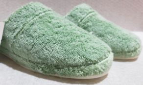 1 x PRATESI Panofole Sage Green Terry Cotton Slippers Size 40/41- RRP: £200.00