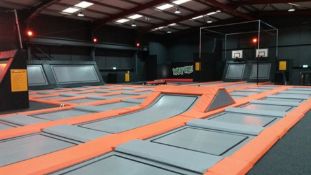 1 x Large Trampoline Park - Disassembled - Includes Dodgeball Arena And Jump Tower - CL766  -
