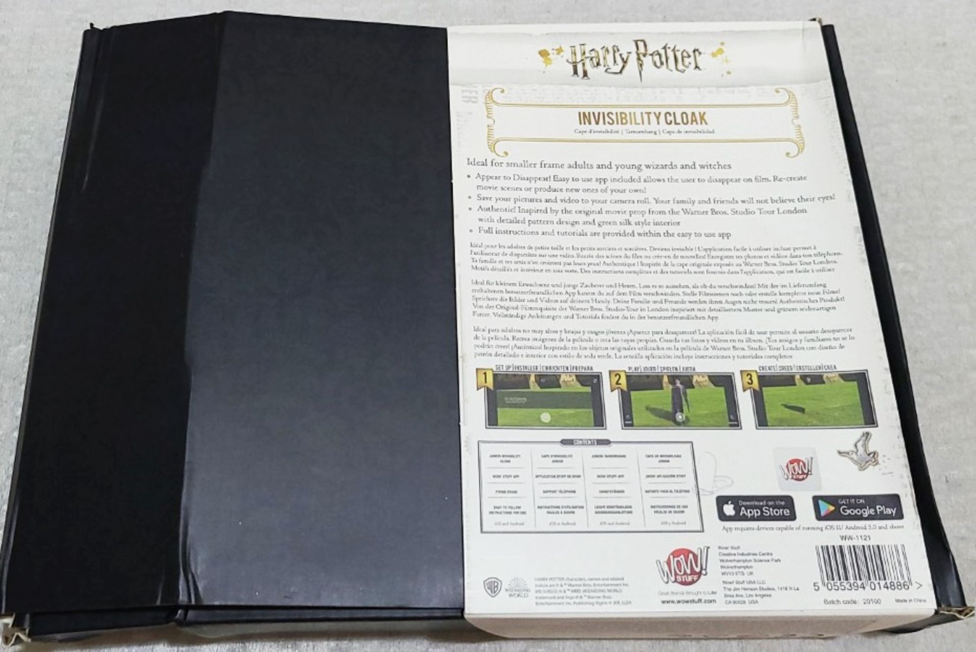 1 x HARRY POTTER Junior Invisibility Cloak and Phone Stand - Unused Boxed Stock - Image 2 of 3
