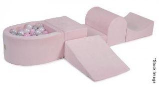 1 x MEOWBABY Pink Foam Playset With Ball Pit - Original Price £179.00