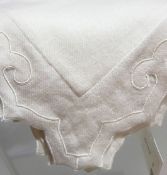 1 x PRATESI Marrakesh Embroidered 100% Cashmere Off White Pillow Sham 40x40 *RARE