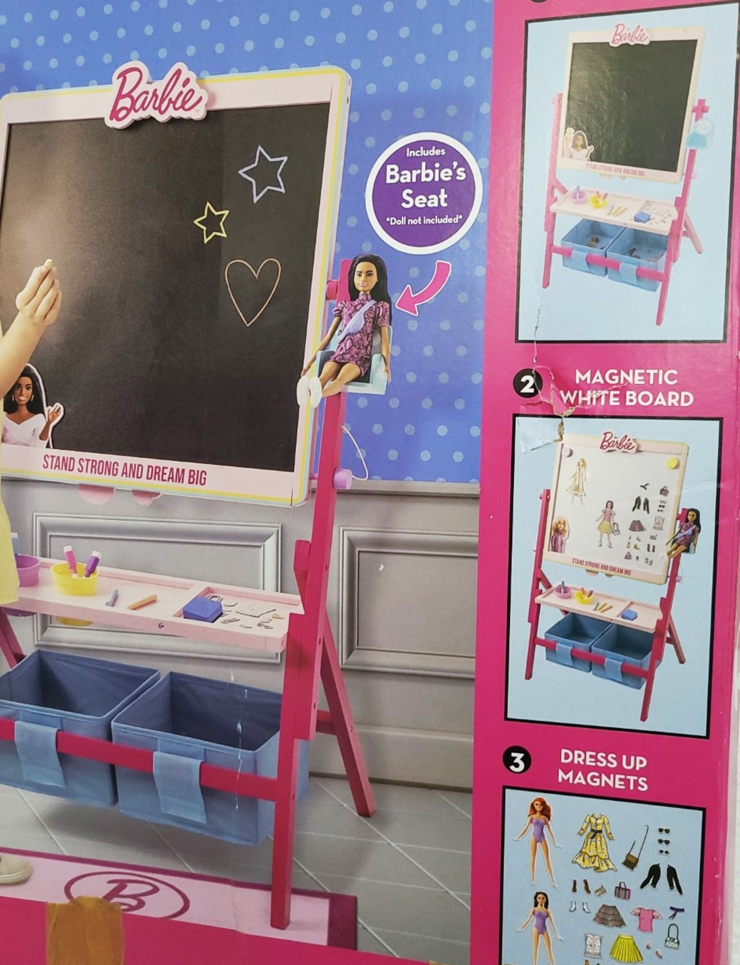 1 x MATTEL Barbie Rotating Easel With Whiteboard And Chalkboard - Image 5 of 6