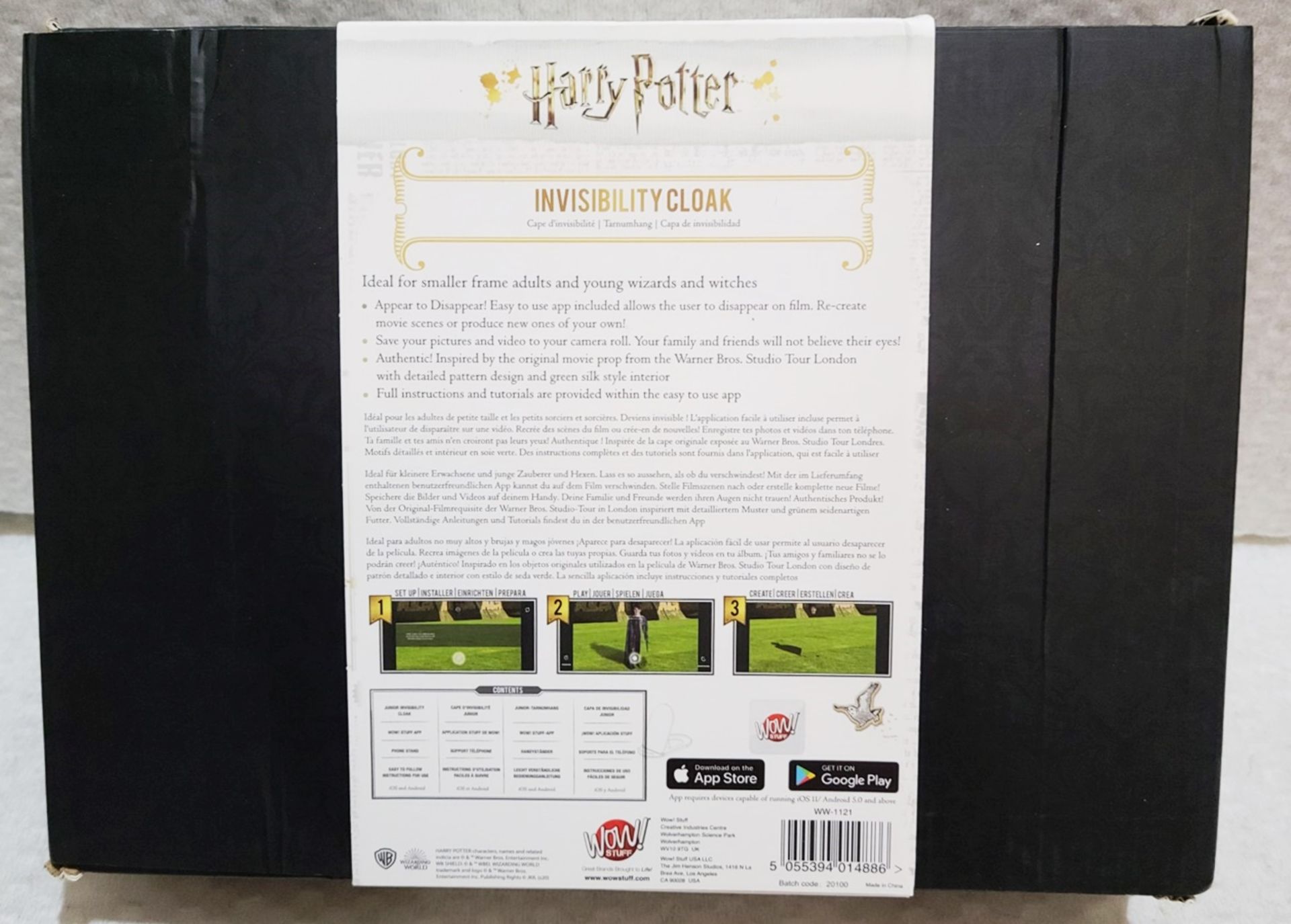 1 x HARRY POTTER Junior Invisibility Cloak and Phone Stand - Original Price £29.99 - Unused Boxed - Image 3 of 3