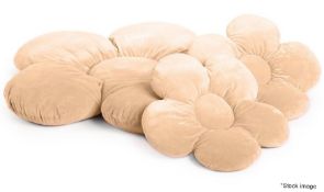 Set of 3 x KIDKII 'Sumptuous' Flower Pillows Velvet Gold - Original Price £159.00