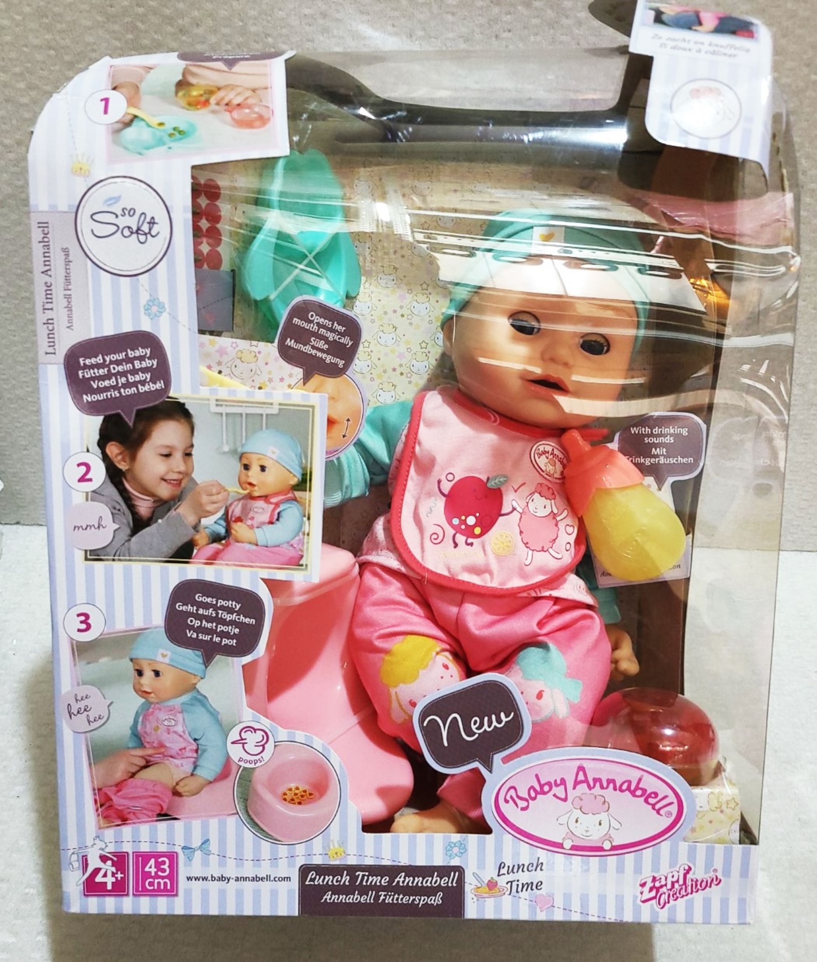 1 x BABY ANNABEL Lunchtime Baby With Accessories - Original Price £59.95 - Unused Boxed Stock - Ref: