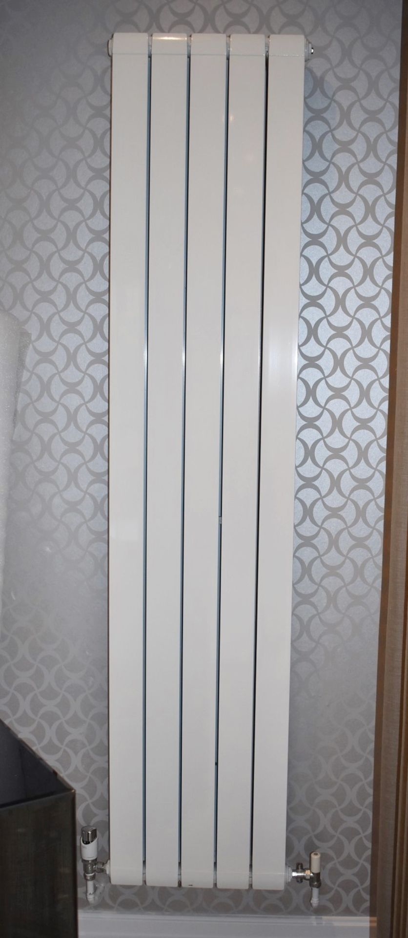 4 x Single Panel Vertical Wall Mounted Radiators - Ref: RR10 / LNG - CL781 - Location: Hale Barns - Image 2 of 8
