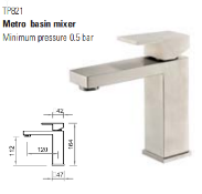 1 x Stonearth 'Metro' Stainless Steel Basin Mixer Tap - Brand New & Boxed - RRP £245 - Ref: TP821