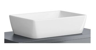 1 x Synergy Berg Countertop Ceramic 600mm Wash Basin With Free Flow Waste - New Stock - RRP £133