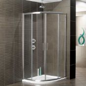 1 x Arley 'Ralus 6' 800mm Quadrant Shower Enclosure - Chome Finish With EazeeKleen Glass - RRP £288