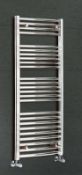 1 x Warmbase LoCo 1200x500mm Chrome Heated Towel Warming Ladder Rail Radiator - RRP £223