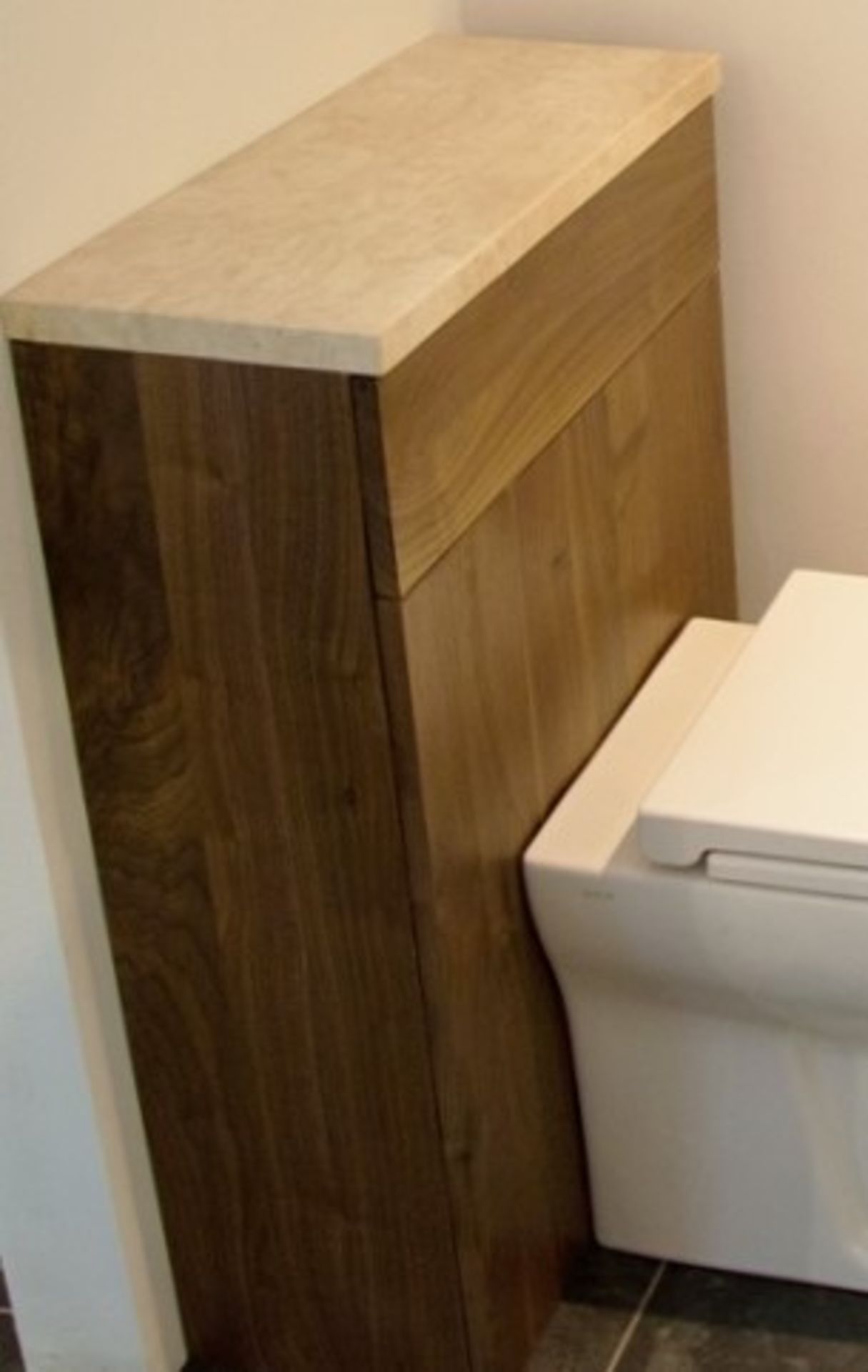 1 x Stonearth WC Toilet Unit With Marble Stone Cover - American Solid Walnut - Original RRP £888 - Image 4 of 10