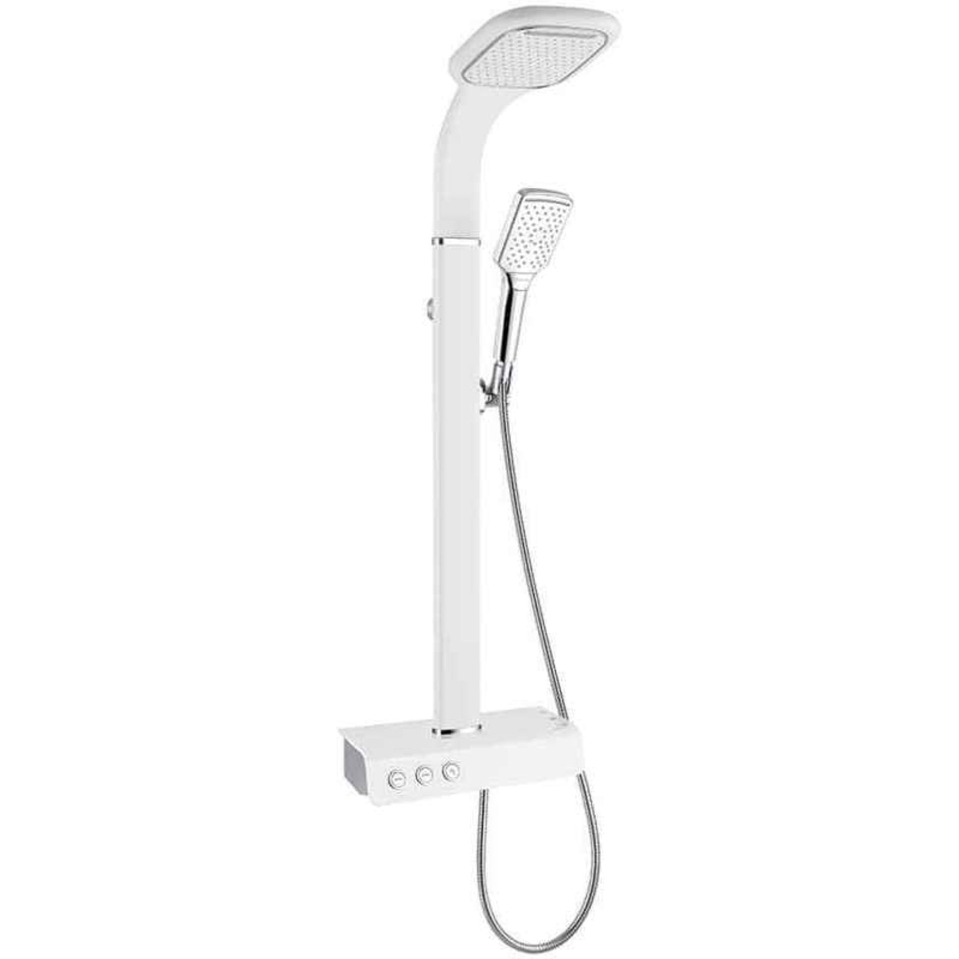 1 x Synergy Nubian White Thermostatic Shower Panel Kit and Handset - New Boxed Stock - RRP £549! - Image 4 of 6