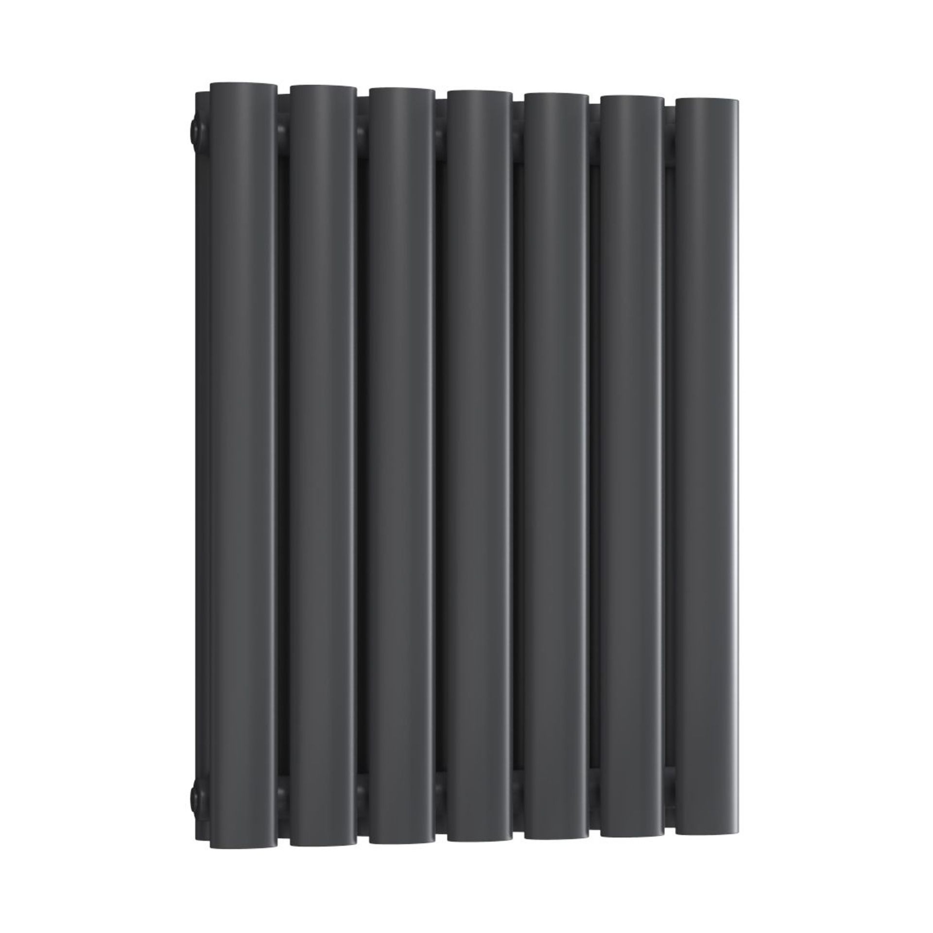 1 x Reina Neva Designer Vertical Double Anthracite Radiator - Size: 550mm x 413mm - New - RRP: £220