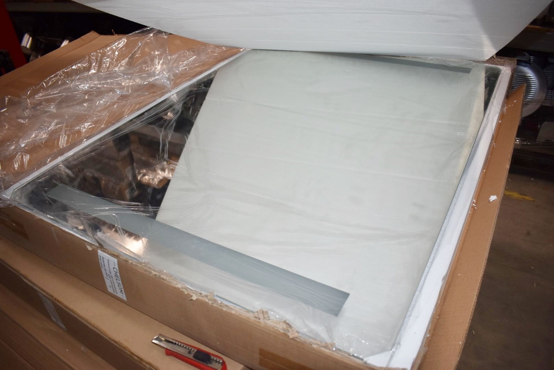1 x Chelsom Large Illuminated LED Bathroom Mirror With Demister - Brand New Stock - As Used in Major - Image 9 of 13