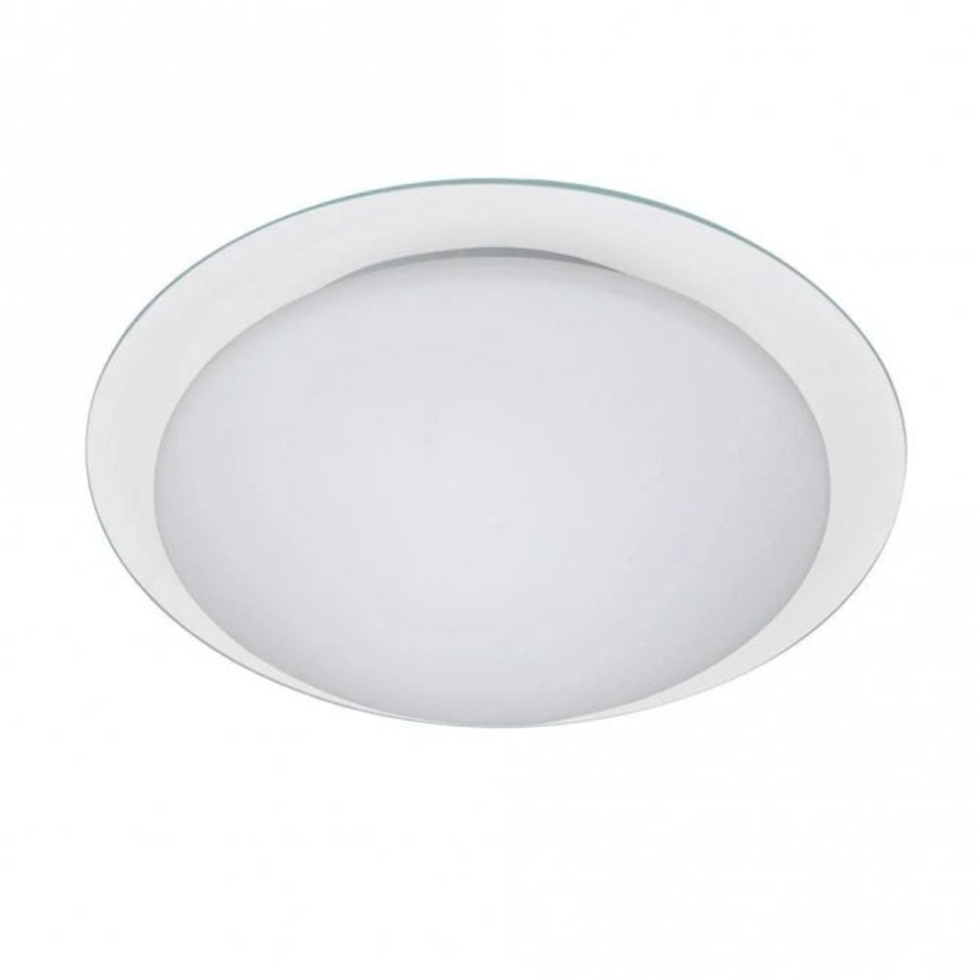 1 x Spa Bathroom Lighting - Carina Glass and Opal Round Ceiling Light - Unused Boxed Stock - CL011 -