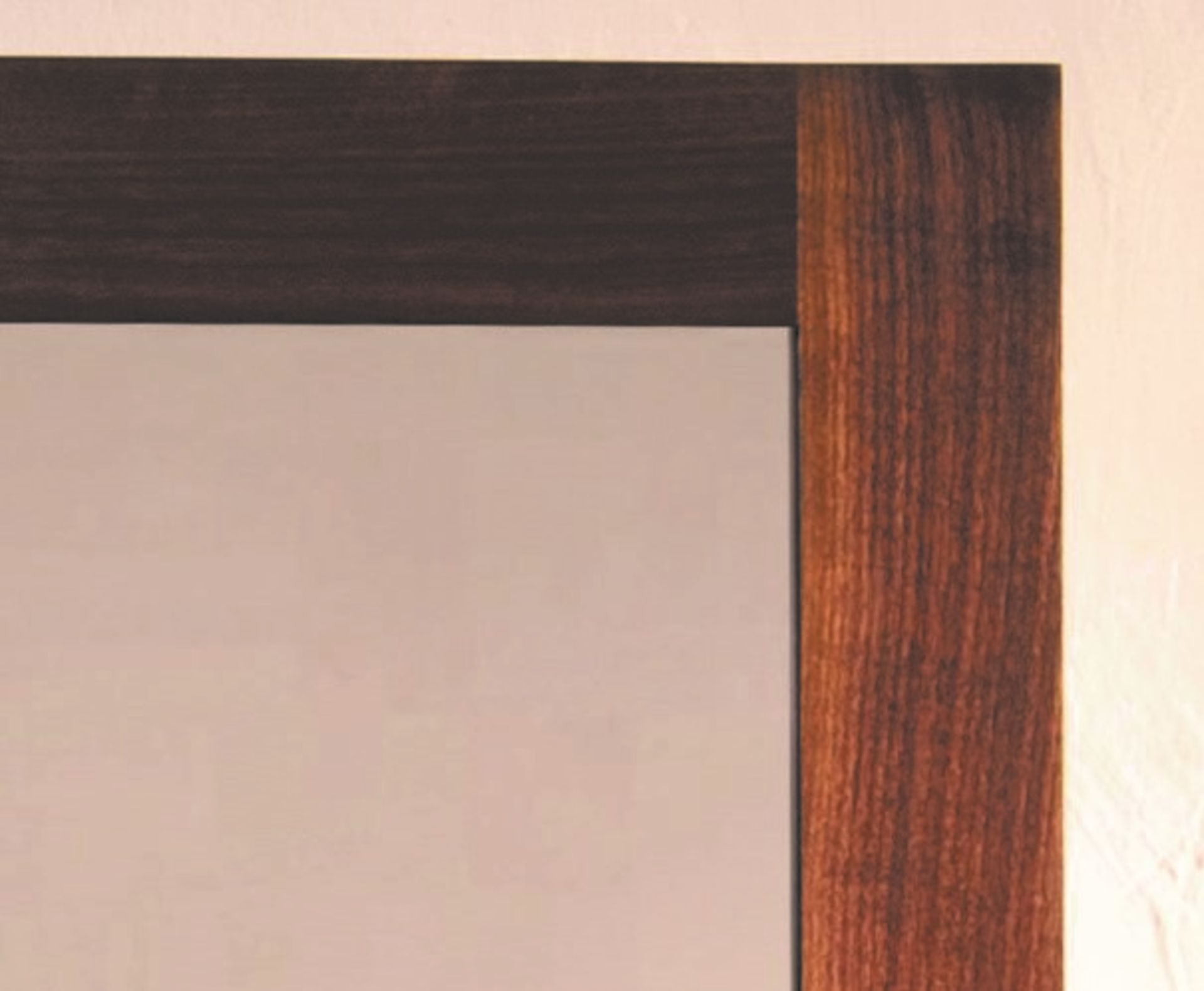 1 x Stonearth Bathroom Wall Mirror With Solid Walnut Frame and Bevelled Glass Mirror - Size: Large - Image 4 of 11