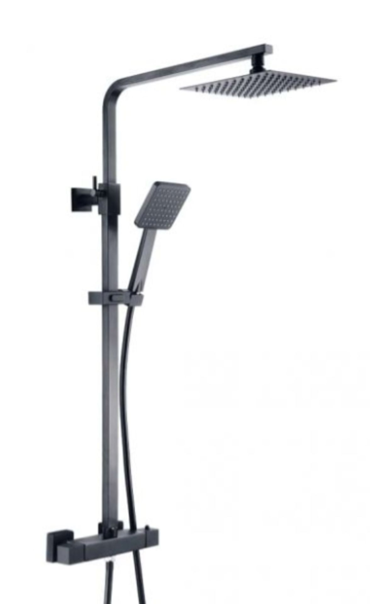1 x Trisen Zacha Black Thermostatic Shower Kit With Valve, Riser, Shower Head and Handset - RRP £289 - Image 8 of 8