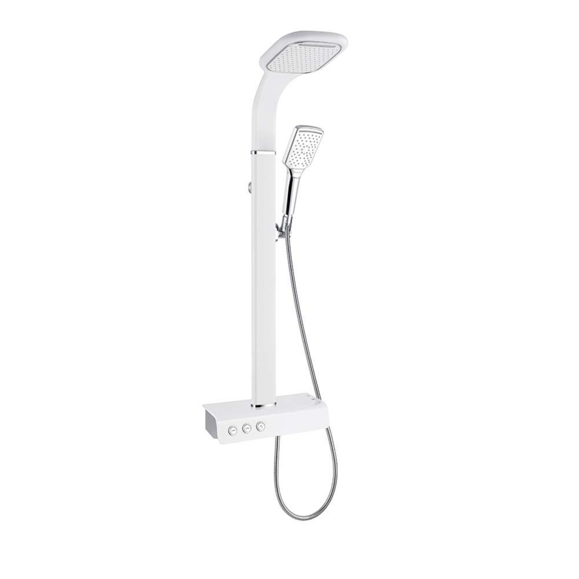 1 x Synergy Nubian White Thermostatic Shower Panel Kit and Handset - New Boxed Stock - RRP £549! - Image 2 of 6