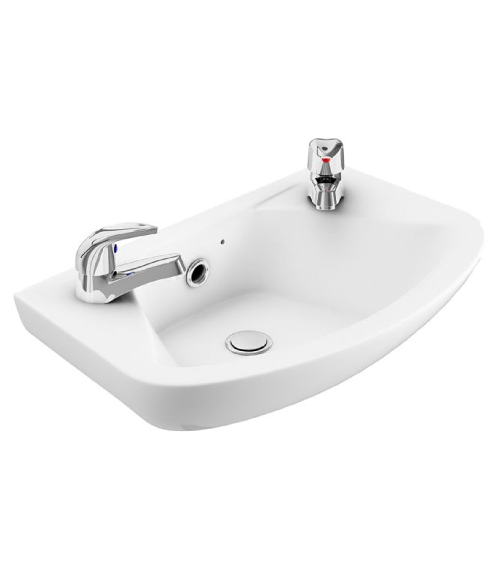 1 x Arley Galaxia Pro 2 Tap Holes 510mm Wall Hung Basin - New Boxed Stock