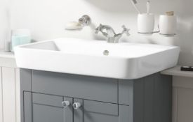 1 x Synergy 'Henbury' Ceramic Wash Basin - Suitable For Henbury Vanity Units - RRP £125