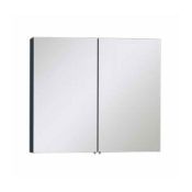 1 x Vitra High Gloss White Classic Mirror Cabinet 80cm - New Boxed Stock - RRP: £257