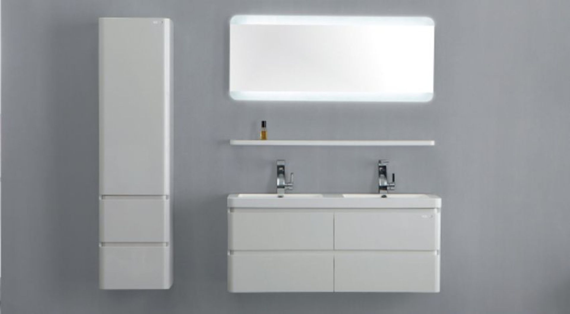 1 x Austin Bathrooms EDGE Backlit 600mm Illuminated Wall Mirror With No Touch Sensors RRP £230 - Image 3 of 3