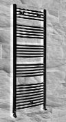 1 x Arley LoCo Straight 600x1500mm Matt Black Towel Ladder Rail Radiator - New Boxed Stock