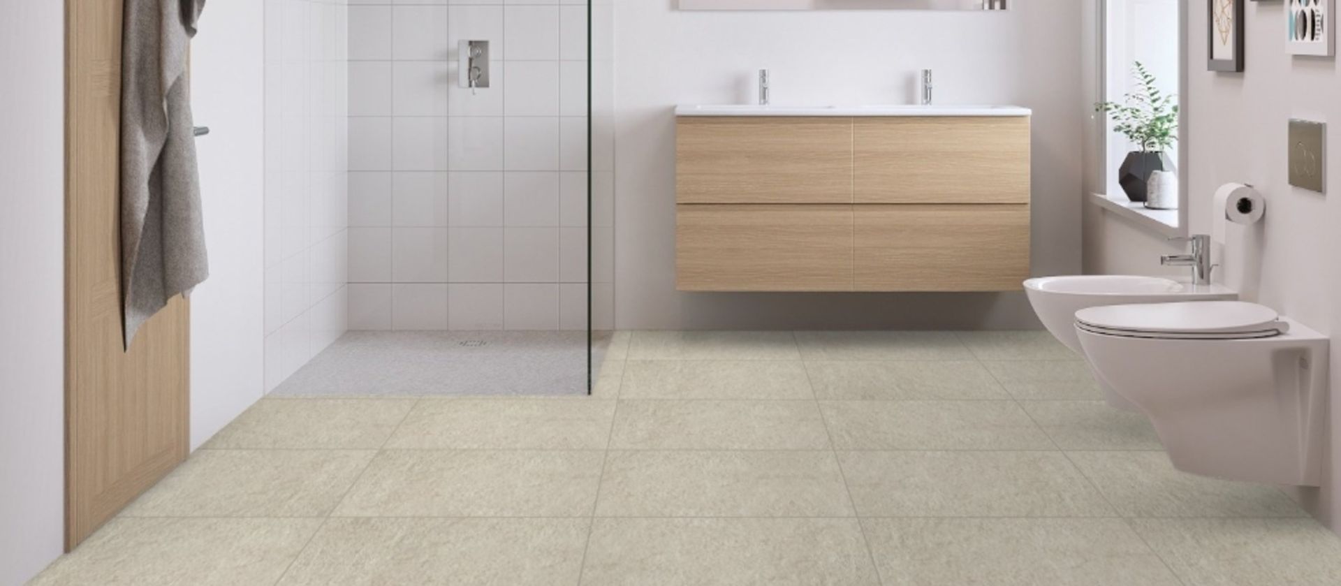 12 x Boxes of RAK Porcelain Tiles - Design Concrete Range - Sand Colour Matt Finish - Size: 120x60cm - Image 6 of 12