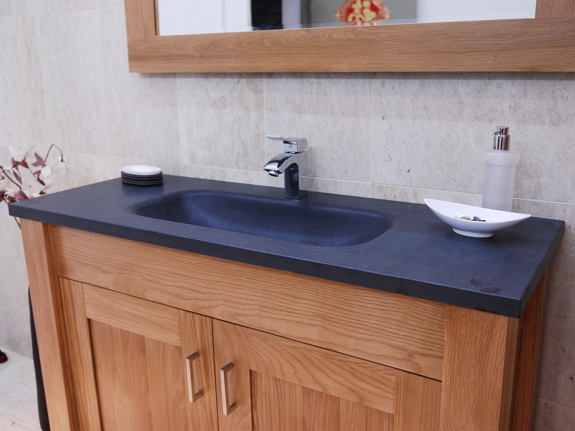 4 x Stonearth 'Finesse' Countertop Washstands - American Solid Oak - Original RRP £5,600 - Image 2 of 22