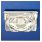 1 x HiB Acudo Square Glass Shower Light - Type 5405 - Size: W9 x H9 x D35 cm - Unused Boxed