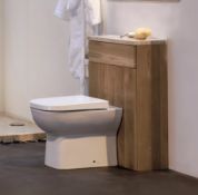 1 x Stonearth WC Toilet Unit With Marble Stone Cover - American Solid Walnut - Original RRP £888