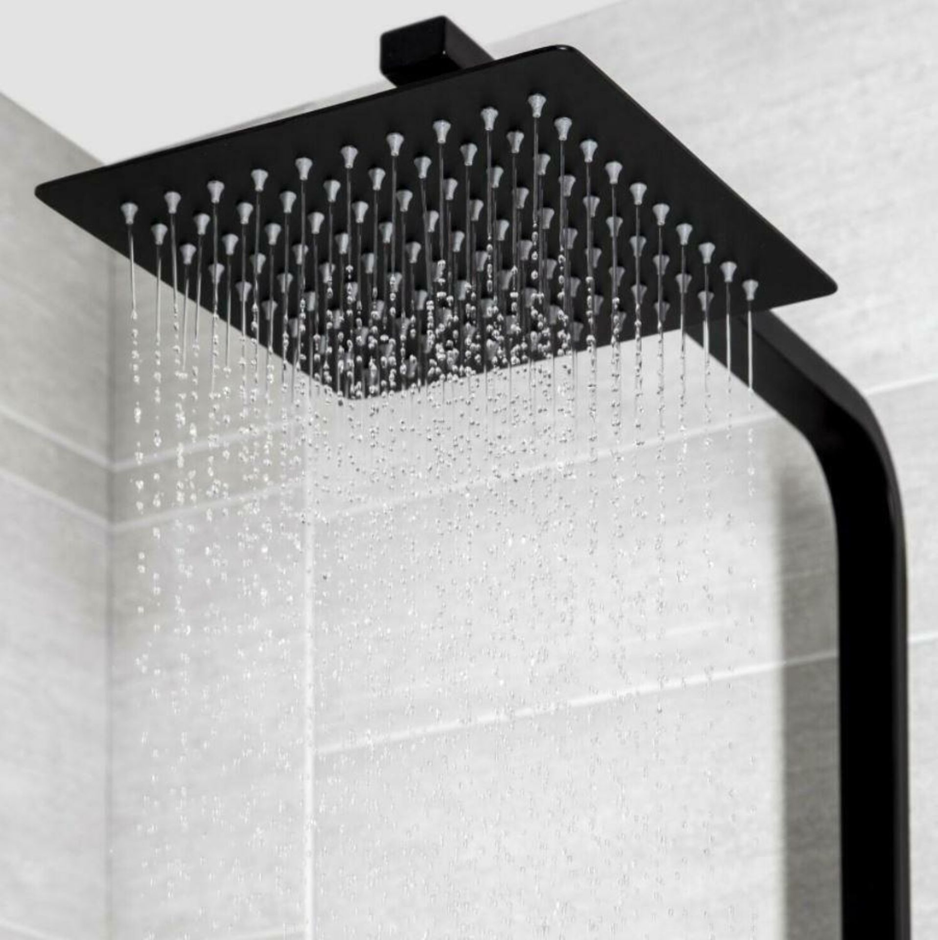 1 x Trisen Zacha Black Thermostatic Shower Kit With Valve, Riser, Shower Head and Handset - RRP £289 - Image 4 of 8