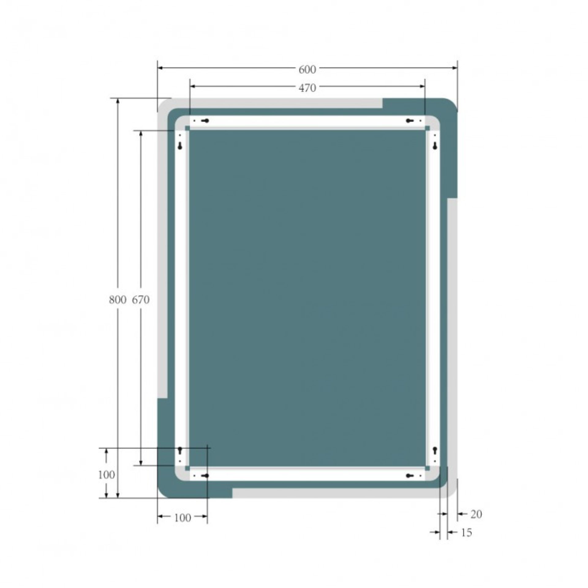 1 x Synergy Genoa LED Illuminated Bathroom Mirror With Touch Switch - 600x800mm - New - RRP £260 - Image 3 of 3