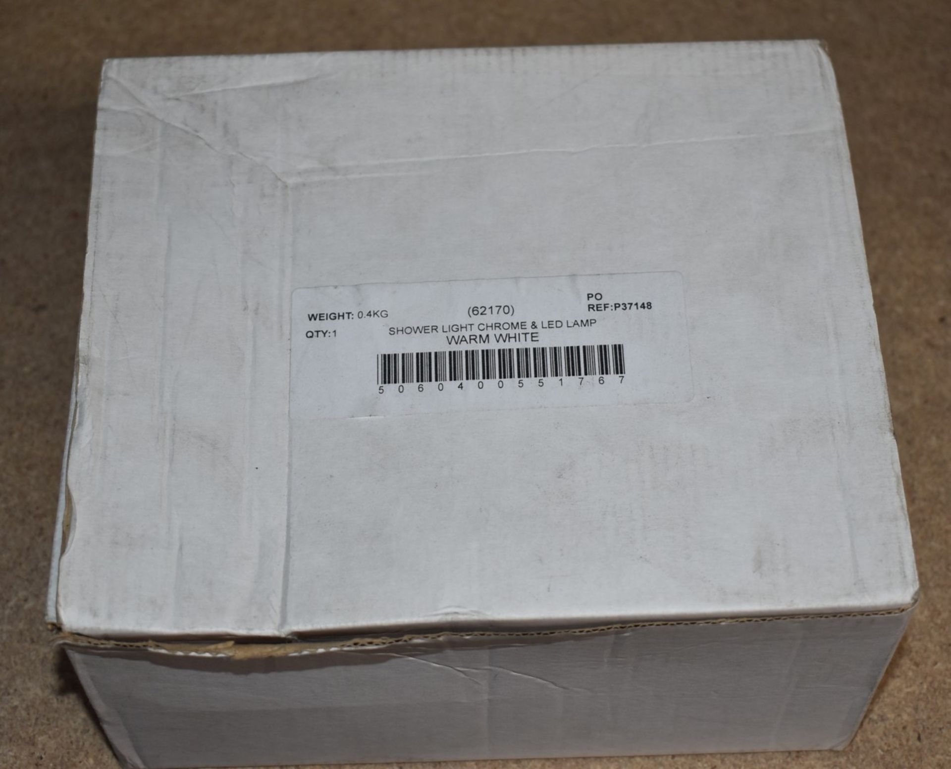1 x Chrome Shower Light With Warm White LED Lamp - Unused Boxed Stock - CL011 - Ref: 62170 - - Image 2 of 3