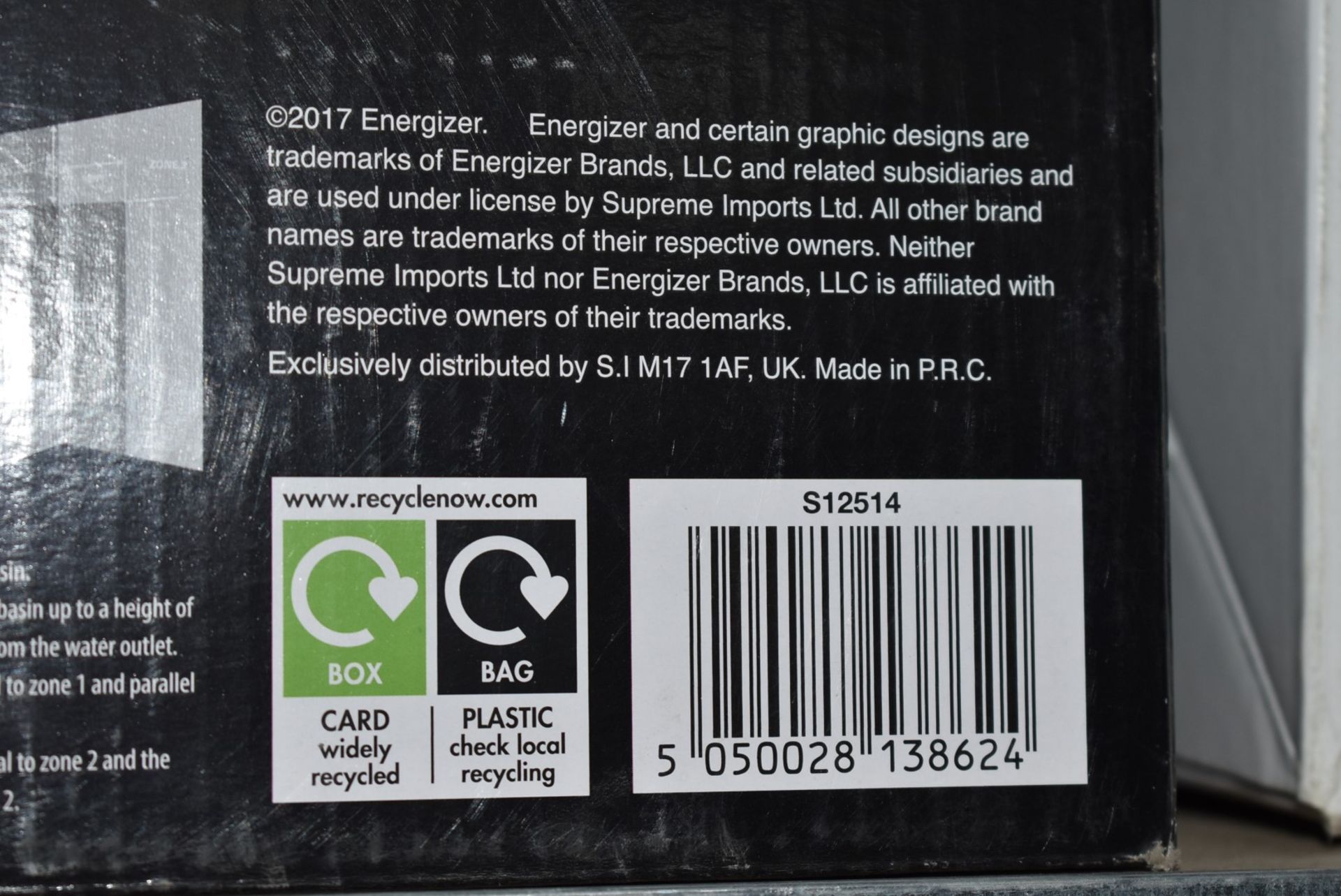 1 x Energizer 10w LED Bathroom Light - IP44 Rated - 4000k Cool White - Silver Finish With Opal - Image 5 of 5