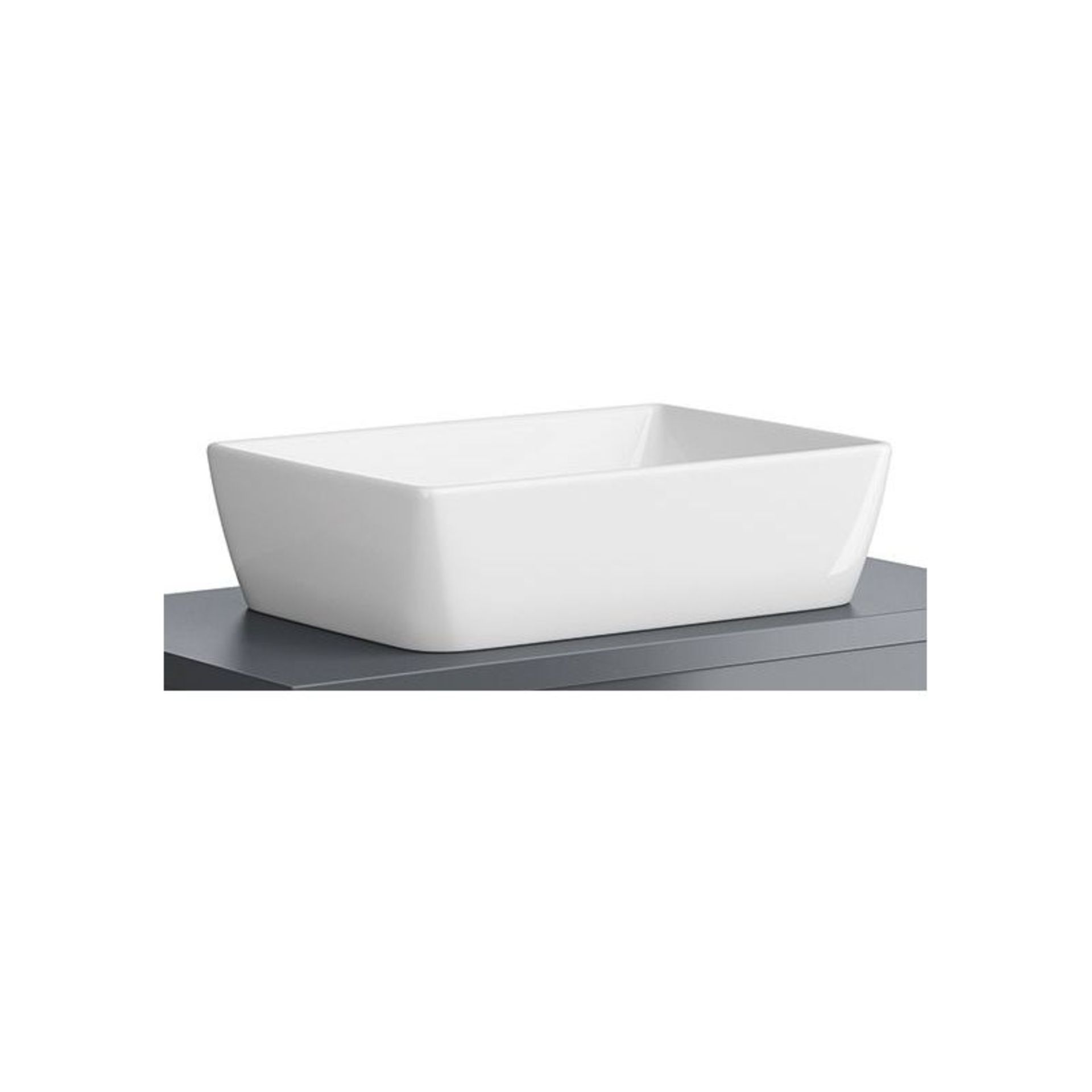 1 x Synergy Berg Countertop Ceramic 600mm Wash Basin With Free Flow Waste - New Stock - RRP £133 - Image 2 of 6