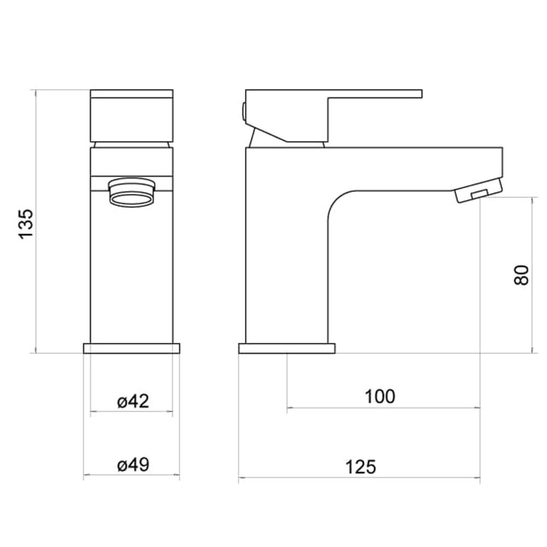 1 x Kawa Black Single Lever Deck Mounted Basin Mixer - New and Boxed - RRP £85 - Image 3 of 3