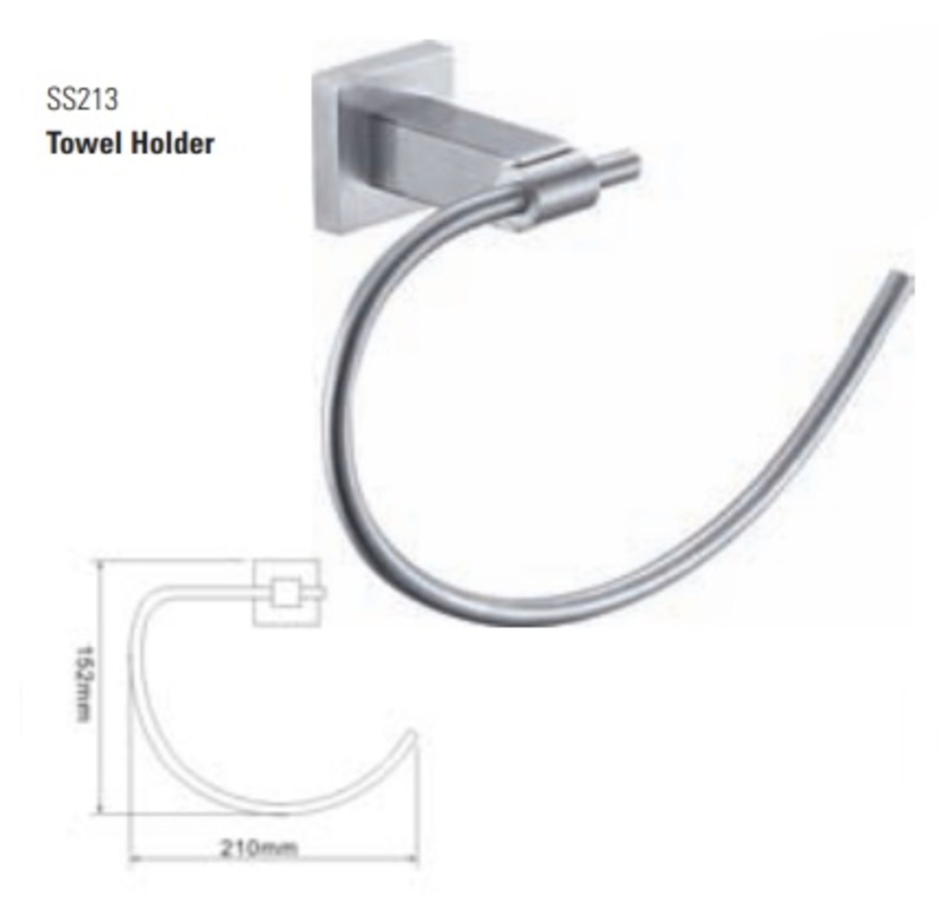 1 x Stonearth Towel Holder - Solid Stainless Steel Bathroom Accessory - Brand New & Boxed - RRP £ - Image 2 of 2
