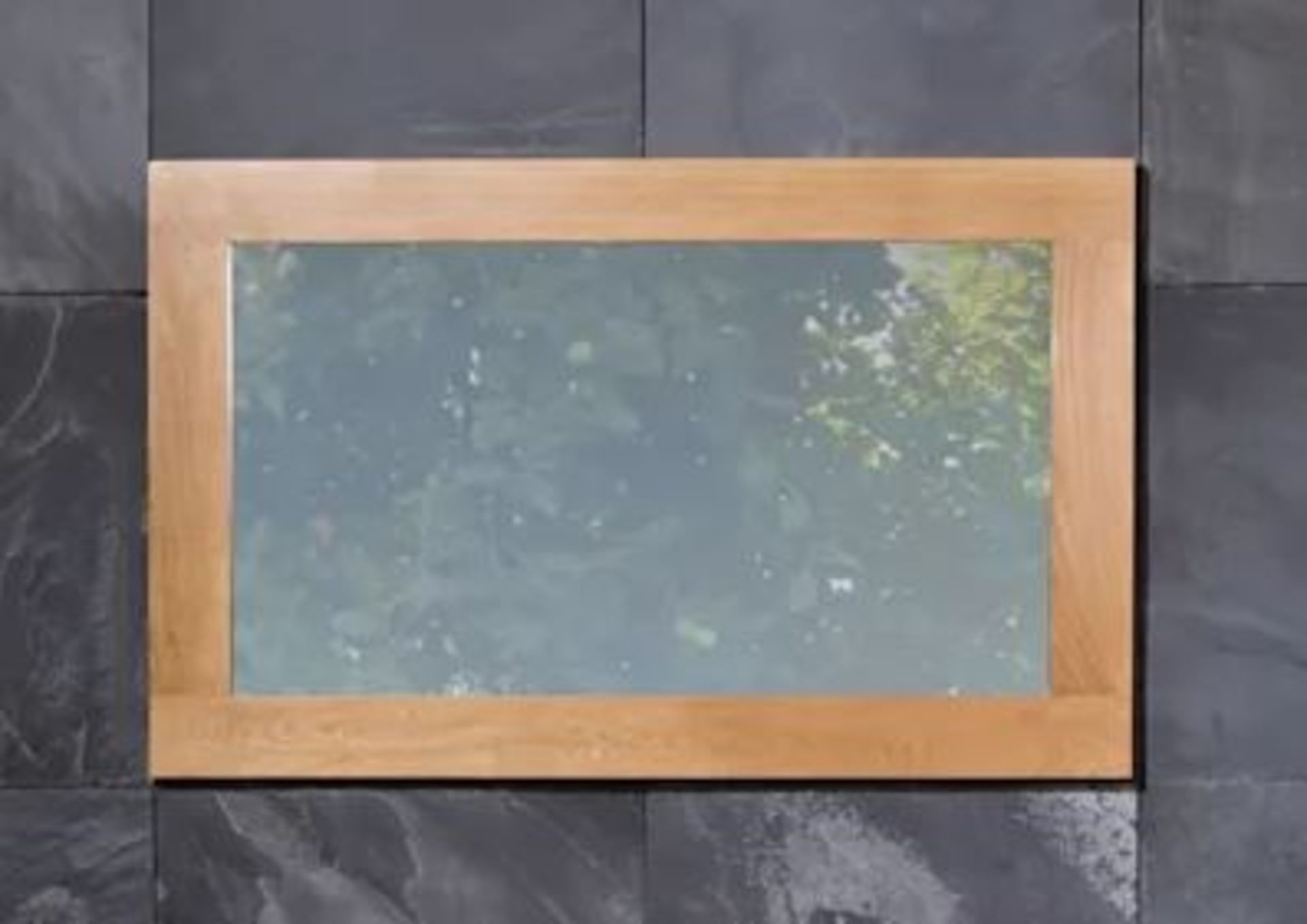 1 x Stonearth Large Bathroom Wall Mirror - American Solid Oak Frame With Bevelled Glass - Size: H750 - Image 6 of 12