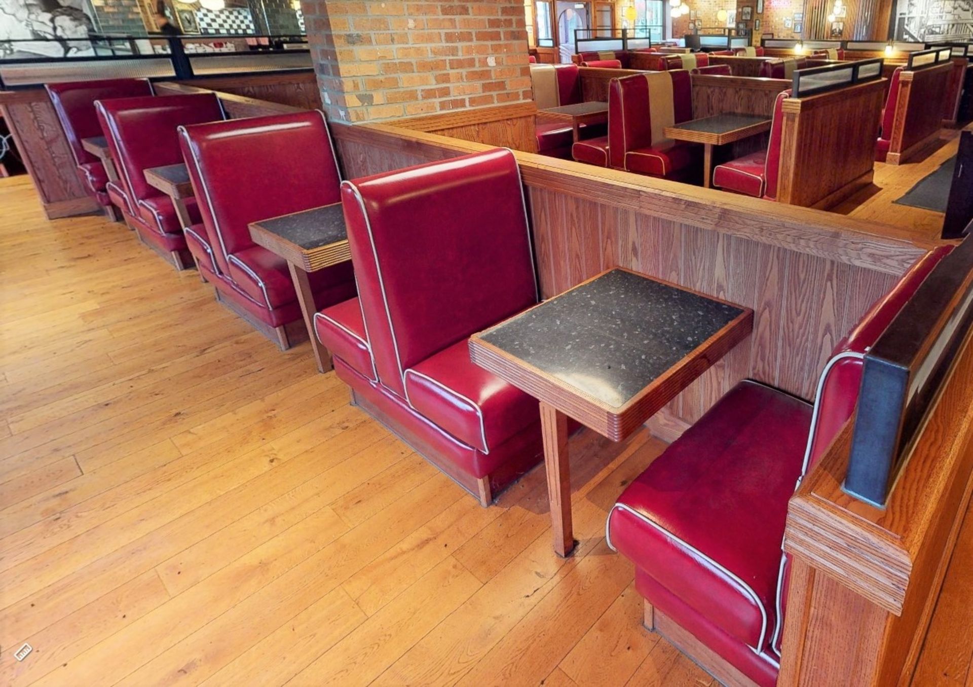 Selection of Single Seating Benches and Dining Tables to Seat Upto 8 Persons - Retro - 1950's - Image 2 of 9