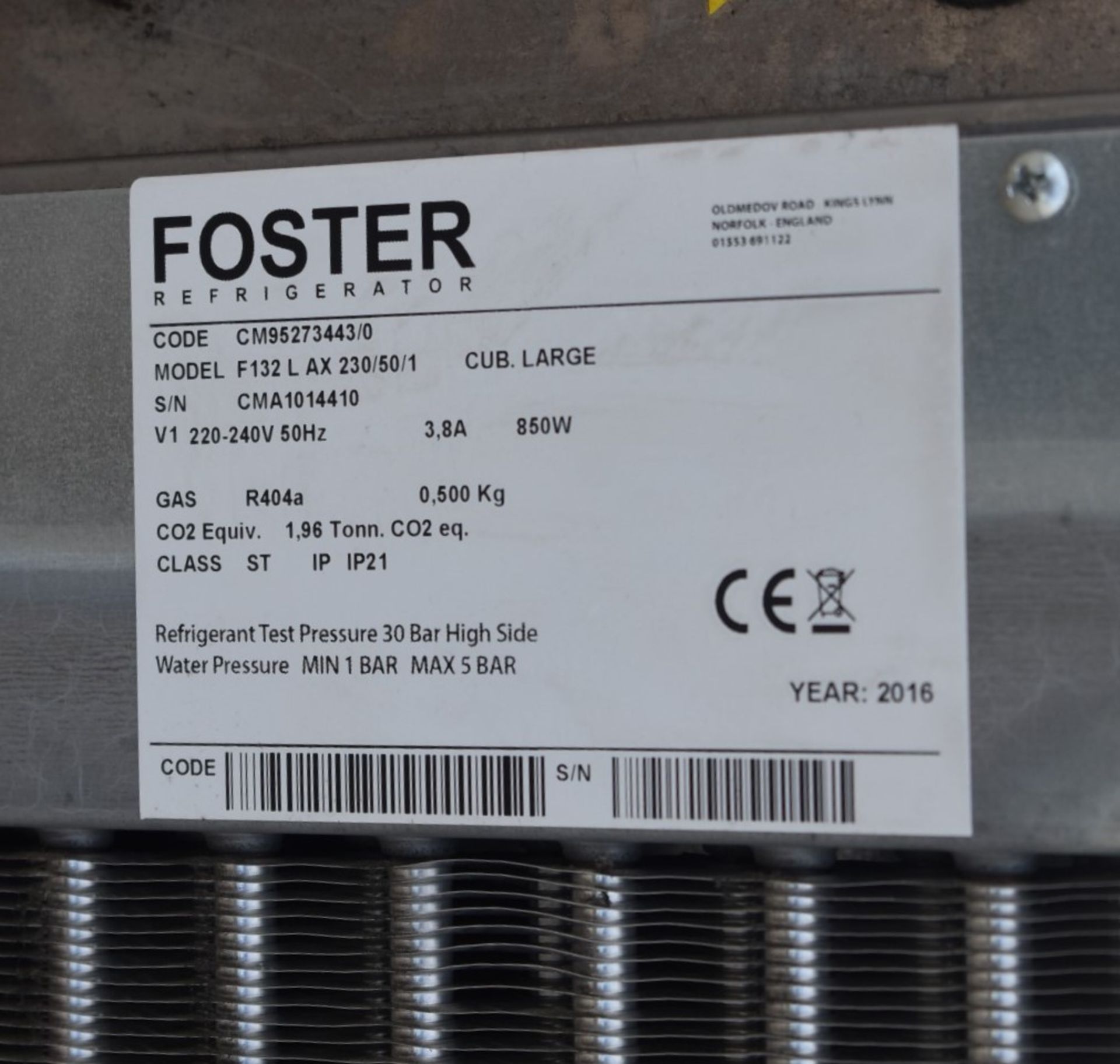 1 x Fosters F132 Ice Machine SB105 Ice Storage Bin - RRP £5,750 - 230V - Image 3 of 6