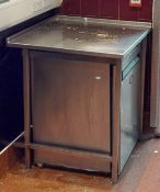 1 x Fosters Stainless Steel Undercounter 60cm Freezer With Corner Prep Bench
