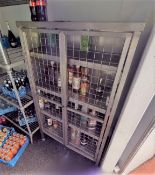 1 x Wines / Spirits Lockable Security Cage - Features Four Tier Shelves - From a Popular American