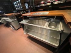 Selection Of 3 x Stainless Steel Back Bar Units Featuring Ice Wells, Sink Basins, Fast Rail Drink