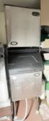 1 x Fosters Commercial Ice Machine With Ice Bin And Stand - Stainless Steel Finish - From a