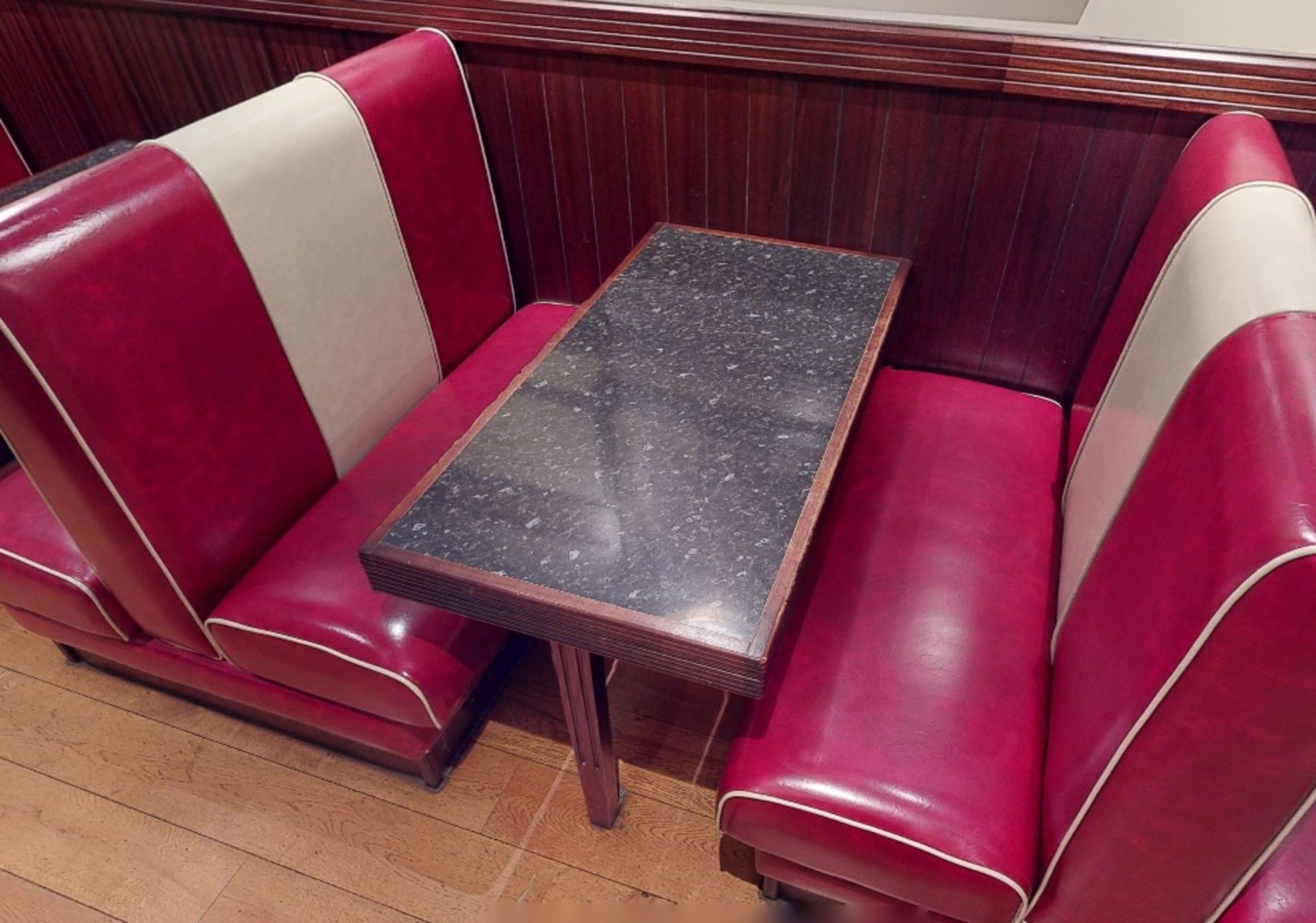Selection of Double Seating Benches and Dining Tables to Seat Upto 12 Persons - Retro 1950's - Image 2 of 3