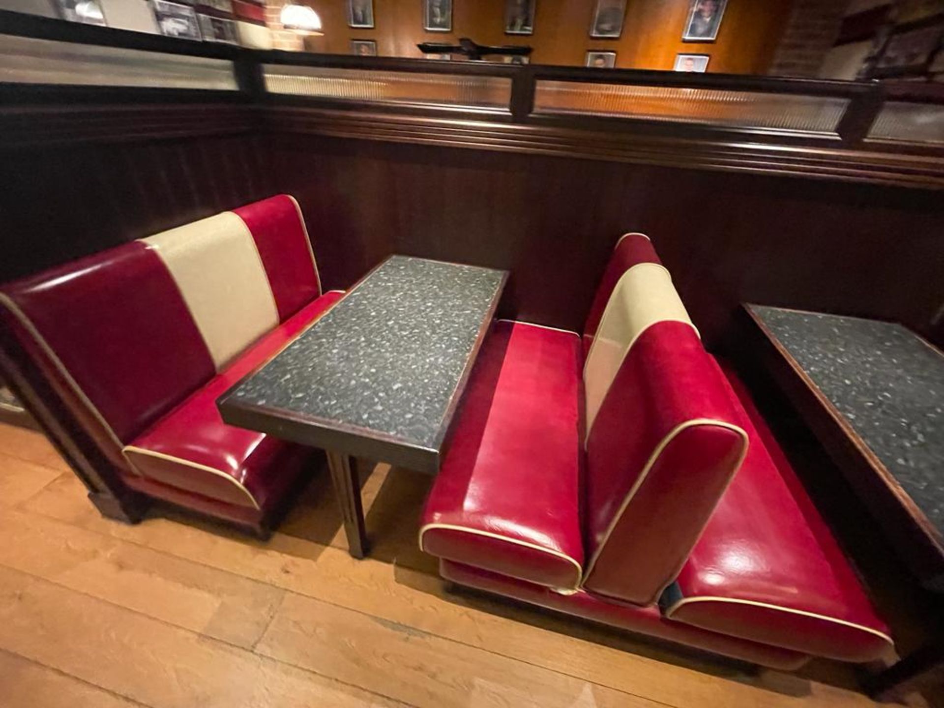Selection of Double Seating Benches and Dining Tables to Seat Upto 8 Persons - Retro 1950's American - Image 3 of 4
