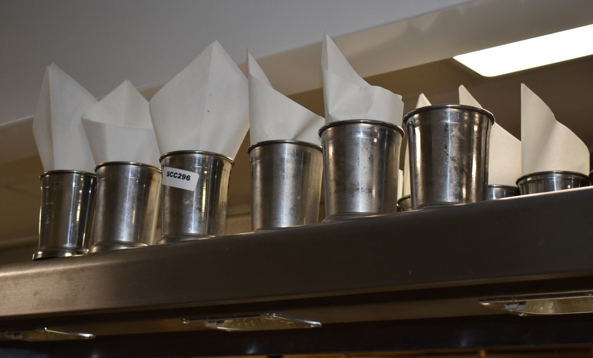 13 x Restaurant Chip Serving Buckets With Napkins By Mexclar - Stainless Steel Finish - Image 5 of 6