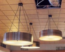 3 x Industrial-style ⌀60 Pendant Light Fittings In Copper - From a Popular American Diner -