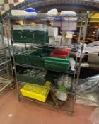 2 x Wire Shelving RackS For Commercial Kitchens  - From a Popular American Diner - CL809 -